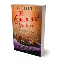 3D view of Premade Fantasy Book Cover - Antique Brass