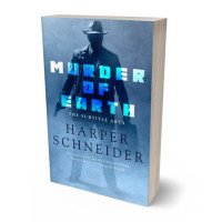 3D view of Premade Science Fiction Book Cover - Hippie Blue