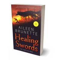 3D view of Premade Fantasy Book Cover - Red Damask