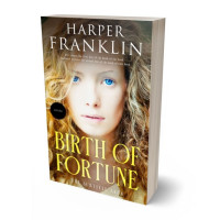 3D view of Premade Romance Book Cover - Limed Oak