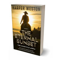 3D view of Premade Western Book Cover - Flax