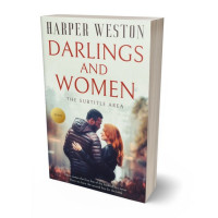 3D view of Premade Romance Book Cover - Blackcurrant