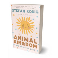 3D view of Premade Abstract Book Cover - Linen