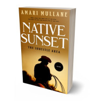 3D view of Premade Action & Adventure Book Cover - Desert