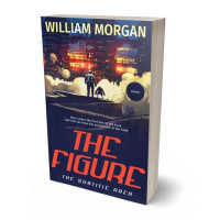 3D view of Premade Science Fiction Book Cover - Apricot