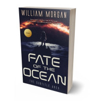 3D view of Premade Science Fiction Book Cover - Steel Gray