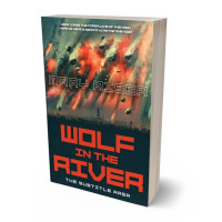 3D view of Premade Apocalyptica Book Cover - Red Damask