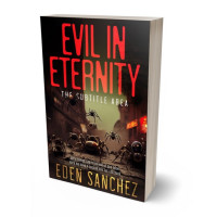 3D view of Premade Paranormal & Urban Book Cover - Red Damask