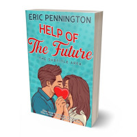 3D view of Premade Romance Book Cover - Fountain Blue