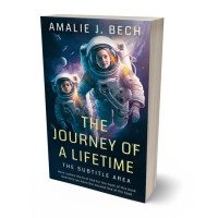 3D view of Premade Science Fiction Book Cover - Soft Amber