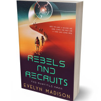 3D view of Premade Science Fiction Book Cover - Livid Brown