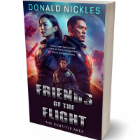 3D view of Premade Science Fiction Book Cover - Revolver