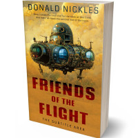 3D view of Premade Science Fiction Book Cover - Copper