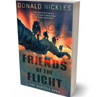 3D view of Premade Science Fiction Book Cover - Limed Spruce