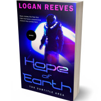 3D view of Premade Science Fiction Book Cover - Black