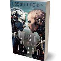 3D view of Premade Science Fiction Book Cover - Outer Space