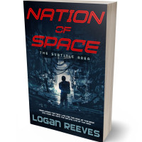 3D view of Premade Science Fiction Book Cover - Big Stone