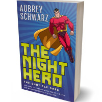 3D view of Premade Action & Adventure Book Cover - Chambray