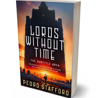 3D view of Premade Apocalyptica Book Cover - Burnt Sienna