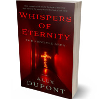 3D view of Premade Horror Book Cover - Sepia Black