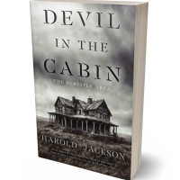 3D view of Premade Horror Book Cover - Gray Nickel