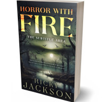 3D view of Premade Horror Book Cover - Outer Space