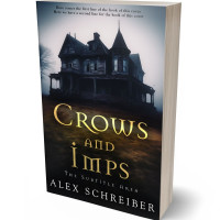 3D view of Premade Mystery & Thriller & Suspense Book Cover - Swirl