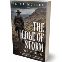 3D view of Premade Western Book Cover - Dune