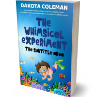 3D view of Premade Children's Book Cover - Denim