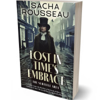 3D view of Premade Romance Book Cover - Outer Space