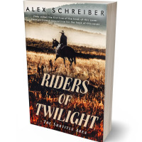 3D view of Premade Action & Adventure Book Cover - Cashmere