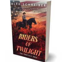 3D view of Premade Action & Adventure Book Cover - Jon