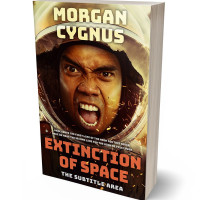 3D view of Premade Science Fiction Book Cover - Harvest Gold