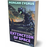 3D view of Premade Apocalyptica Book Cover - Bright Gray