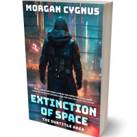 3D view of Premade Science Fiction Book Cover - Outer Space