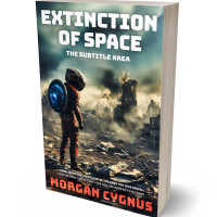 3D view of Premade Apocalyptica Book Cover - Outer Space