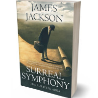 3D view of Premade Surreal Book Cover - Lunar Green