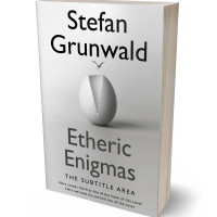 3D view of Premade Surreal Book Cover - Quill Gray