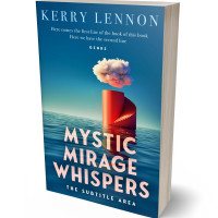 3D view of Premade Surreal Book Cover - Chathams Blue