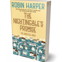 3D view of Premade Literary Fiction Book Cover - Faded Jade