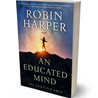 3D view of Premade Action & Adventure Book Cover - Tan