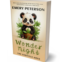 3D view of Premade Children's Book Cover - Grain Brown