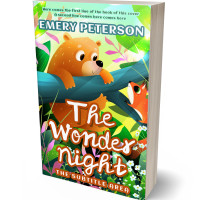 3D view of Premade Children's Book Cover - Green Pea