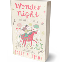 3D view of Premade Children's Book Cover - Ecru White