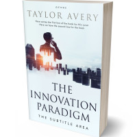 3D view of Premade Business Book Cover - Black Squeeze