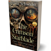 3D view of Premade Horror Book Cover - Tan