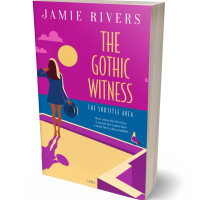 3D view of Premade Chick Lit Book Cover - Red Violet