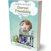 3D view of Premade Children's Book Cover - Paris White