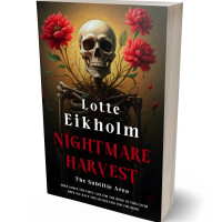 3D view of Premade Horror Book Cover - Brown Rust
