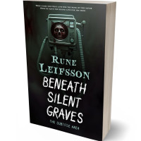 3D view of Premade Mystery & Thriller & Suspense Book Cover - Log Cabin